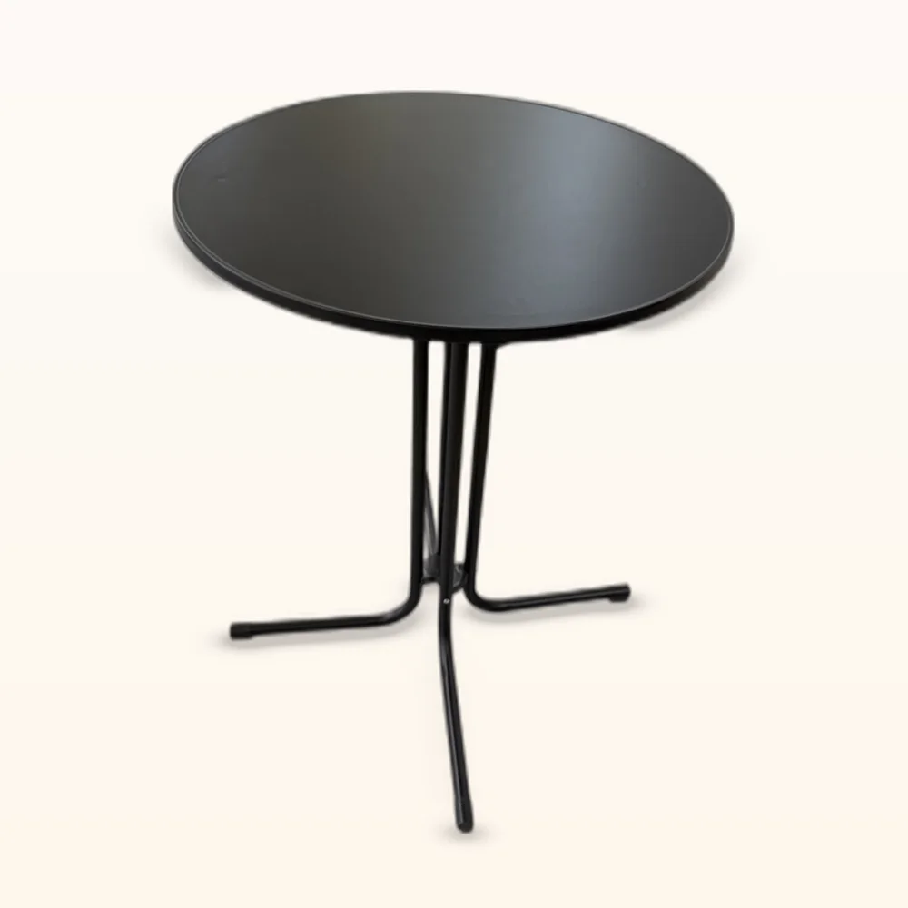 Stehtisch mieten - schwarzer Bistrotisch 107 cm