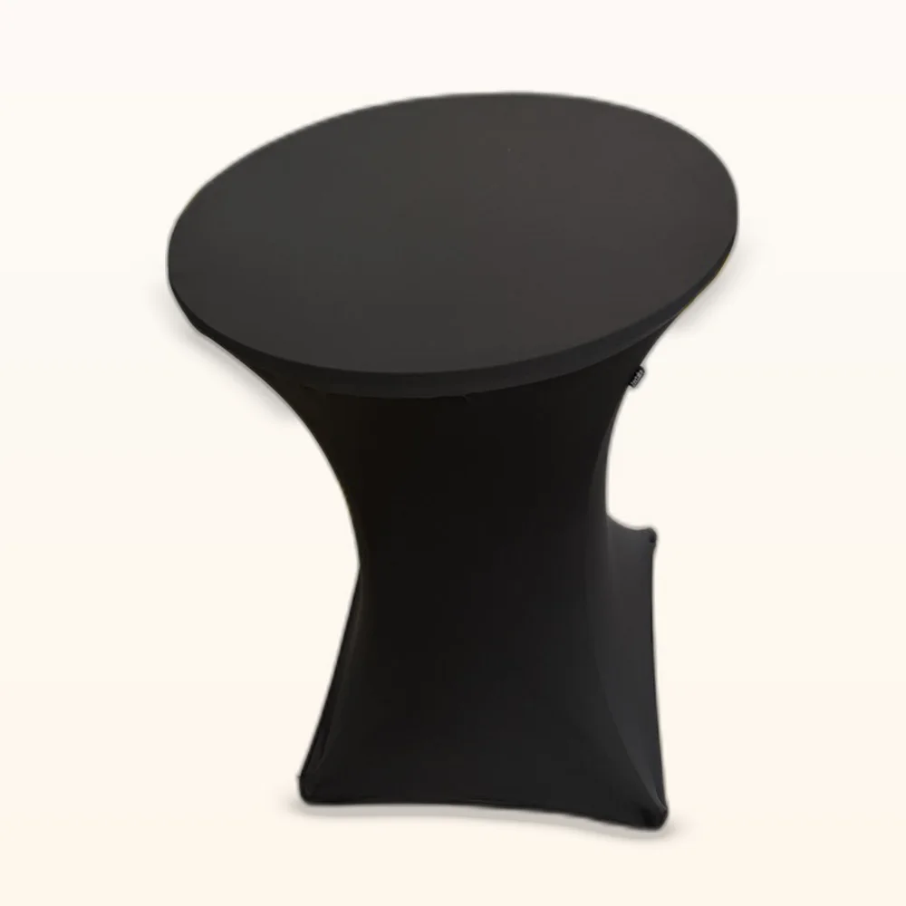 Stehtisch-Husse mieten - schwarze Stretch-Husse